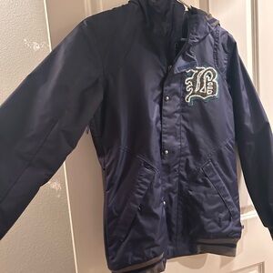 Burton Snowboard jacket-purpleish/Navy-letterman/bomber style
